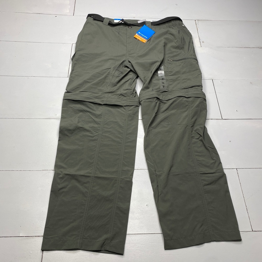 Columbia Silver Ridge Convertible Pant Mens 38x30 Green Hiking Cargo Omni-Shade